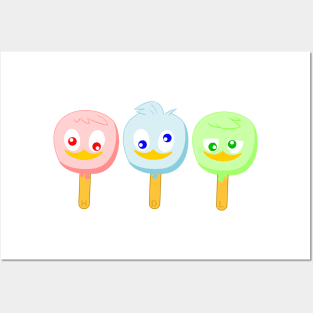 DuckTales Huey Dewey and Louie ice cream Posters and Art